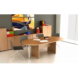 Tavolo riun. ovale FREE 220x110cm noce chiaro