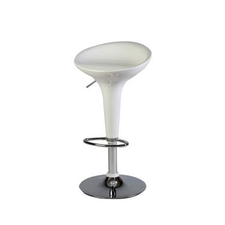 SGABELLO BAR IN ABS E ACCIAIO H55/78CM GRIGIO