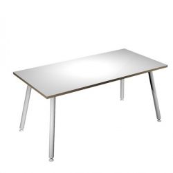 SCRIVANIA 180X80XH74,4CM BI/ BI SKINNY METAL