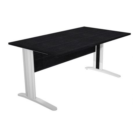 Scrivania FREE 80x80cm f.metallo nero venato