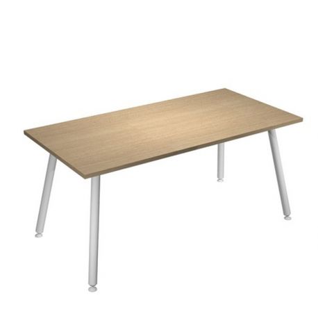 SCRIVANIA 160X80XH74,4CM BI/ ROV. SKINNY METAL