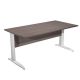 Scrivania FREE 160x80cm f.gr.allum. FRASSINO